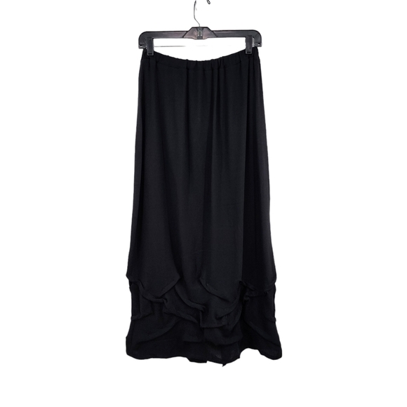 Ancienne Women's Vintage Wool Rayon Blend Pintucks Maxi Skirt Lagenlook- L - Picture 1 of 6